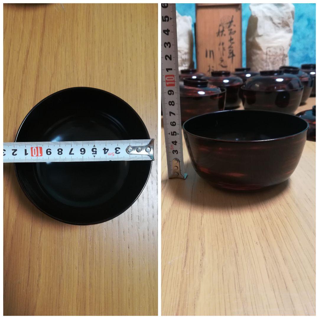 値下　アンティーク美品　貴重　輪島塗　高級曙塗り　菓子椀　10客揃　水守又七郎製