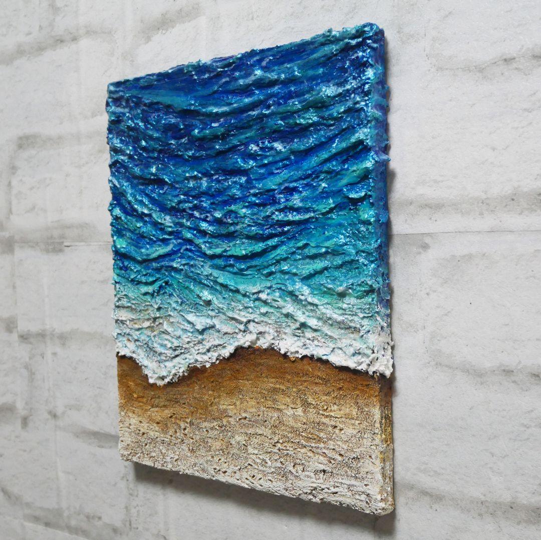 油絵 油彩 油彩画 絵 絵画 【海の砂浜】