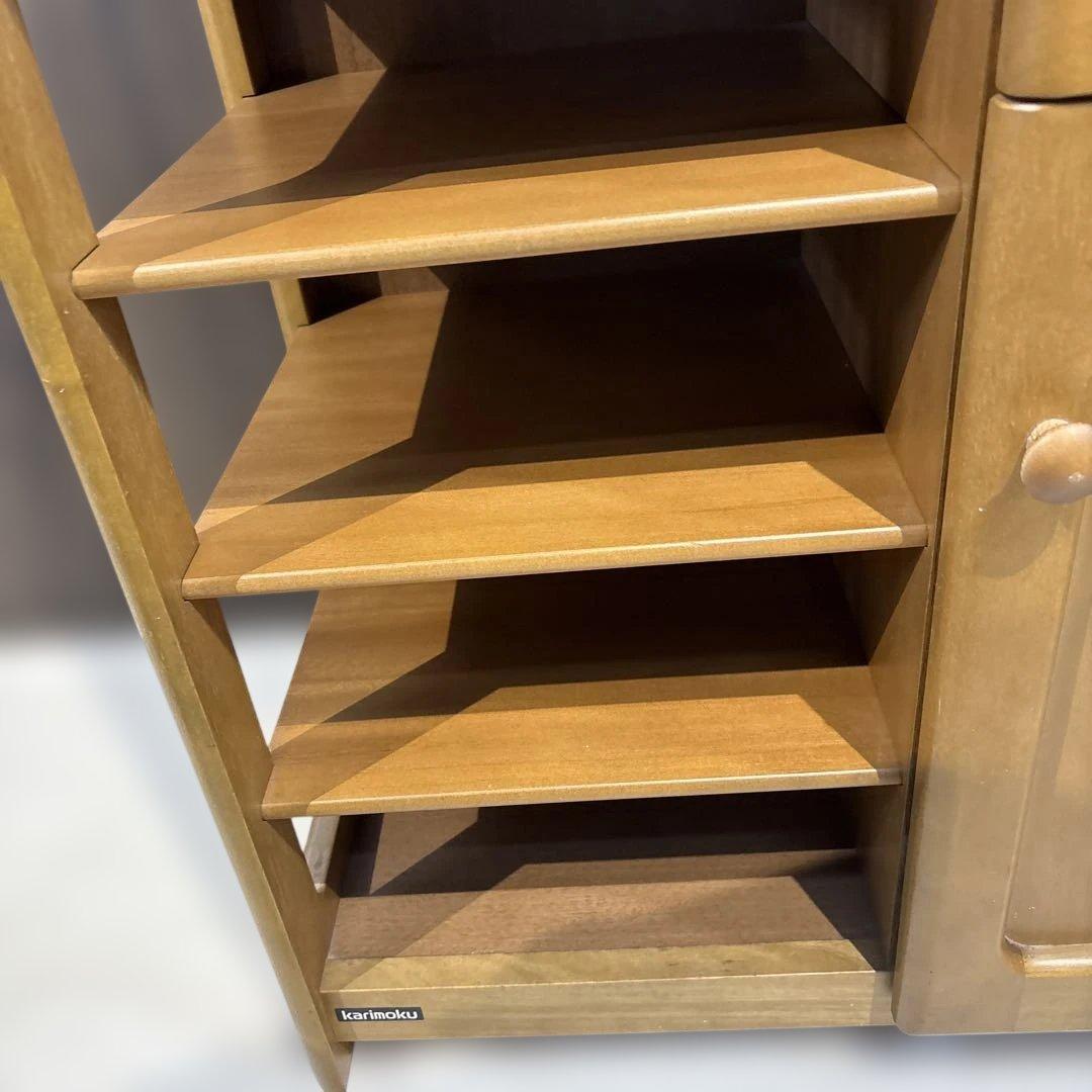 カリモク　スリッパラック　ナチュラルウッド キャビネット