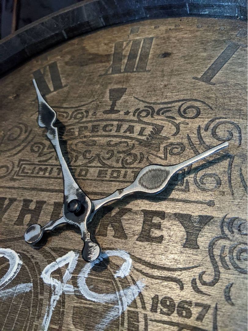 樽型 ウォールクロック 249 ウイスキー樽 壁掛け時計 ホグスヘッドバレル