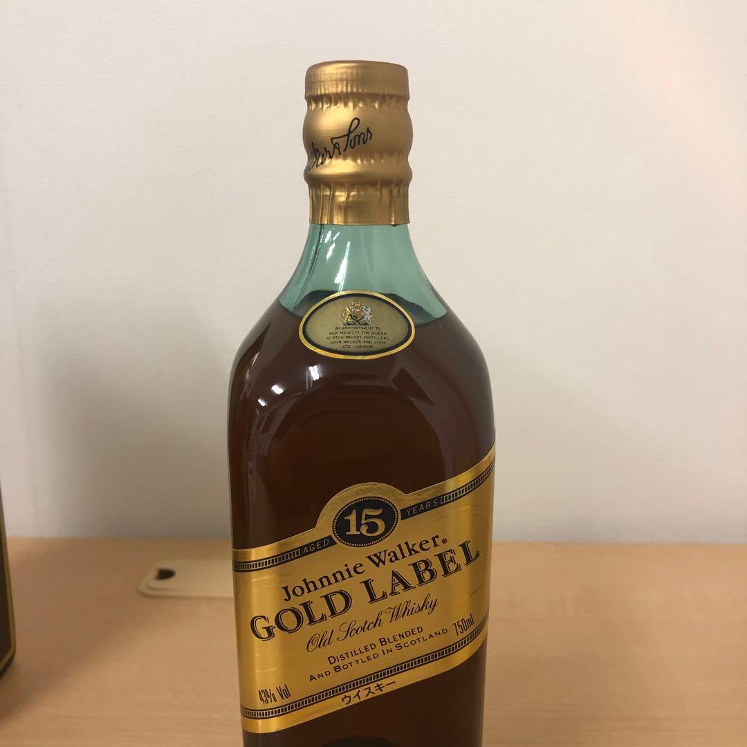 未開封☆ジョニーウォーカー ゴールドラベル 750ml 43度 古酒 ウイスキー
