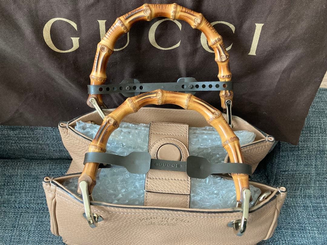 GUCCIグッチ バンブー ハンドバッグ 日本限定 フローラ 2wayベージュ