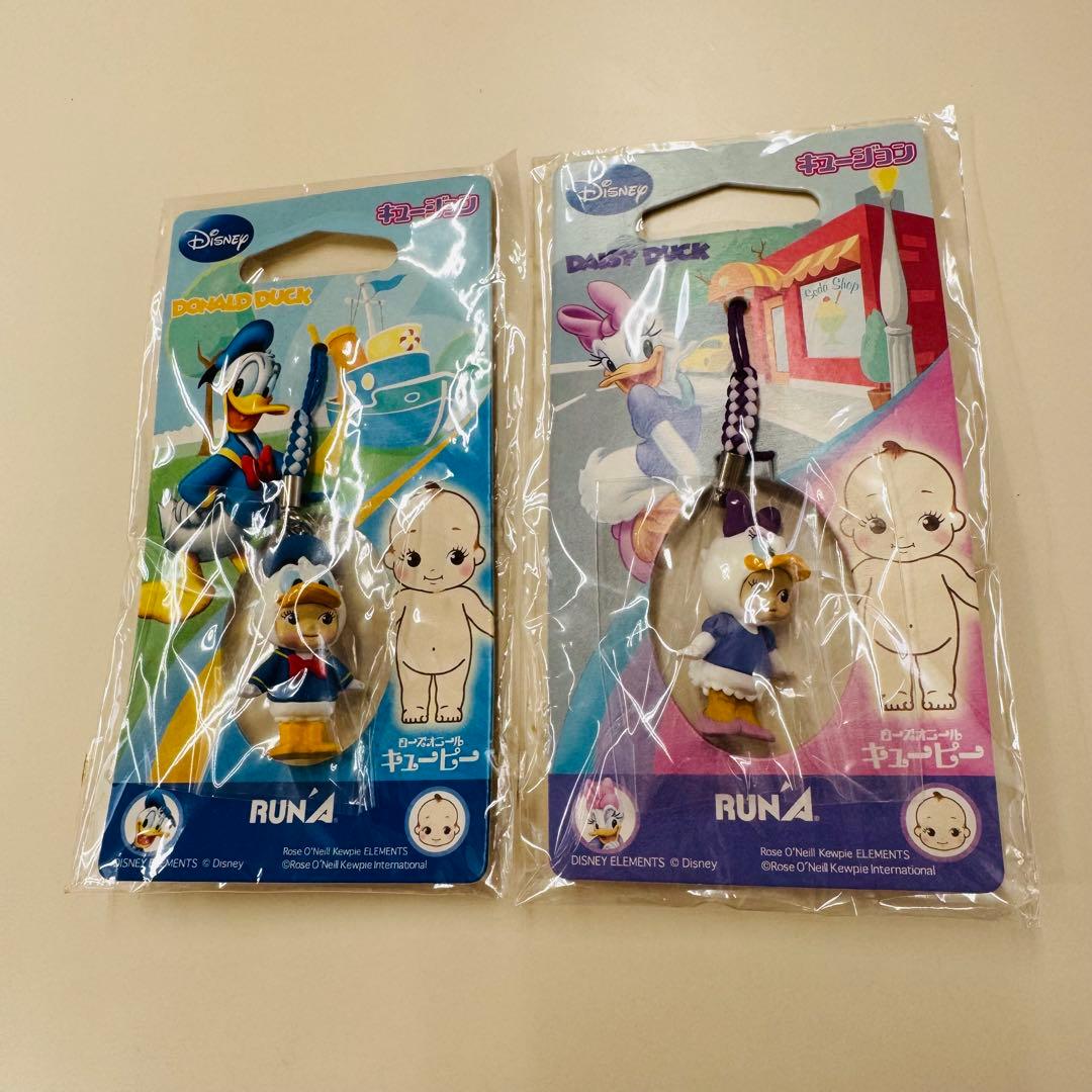 キュージョン　ディズニー　ドナルド　デイジー　キューピー　根付けストラップ