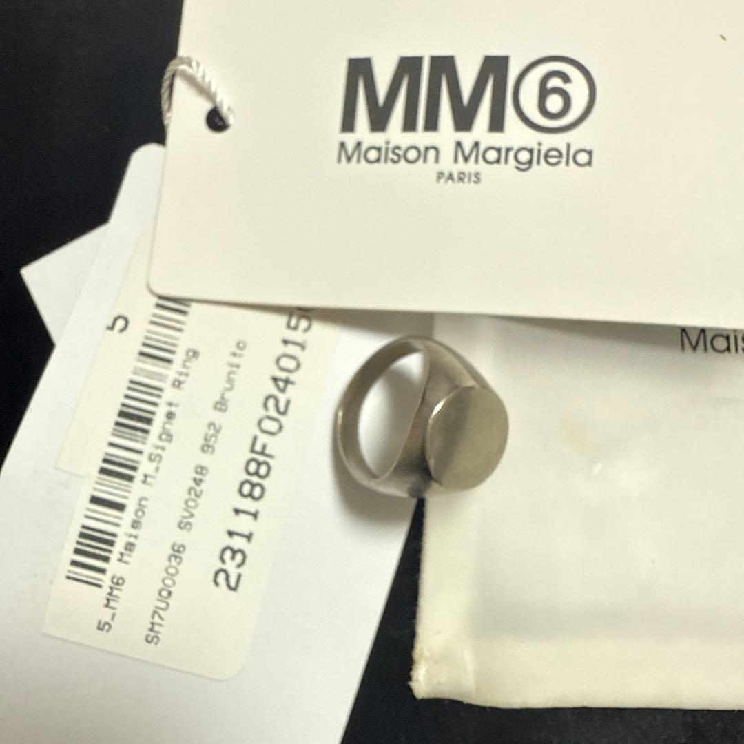 5新品 メゾン マルジェラ MM6 シュバリエ リング シルバー 真鍮 指輪