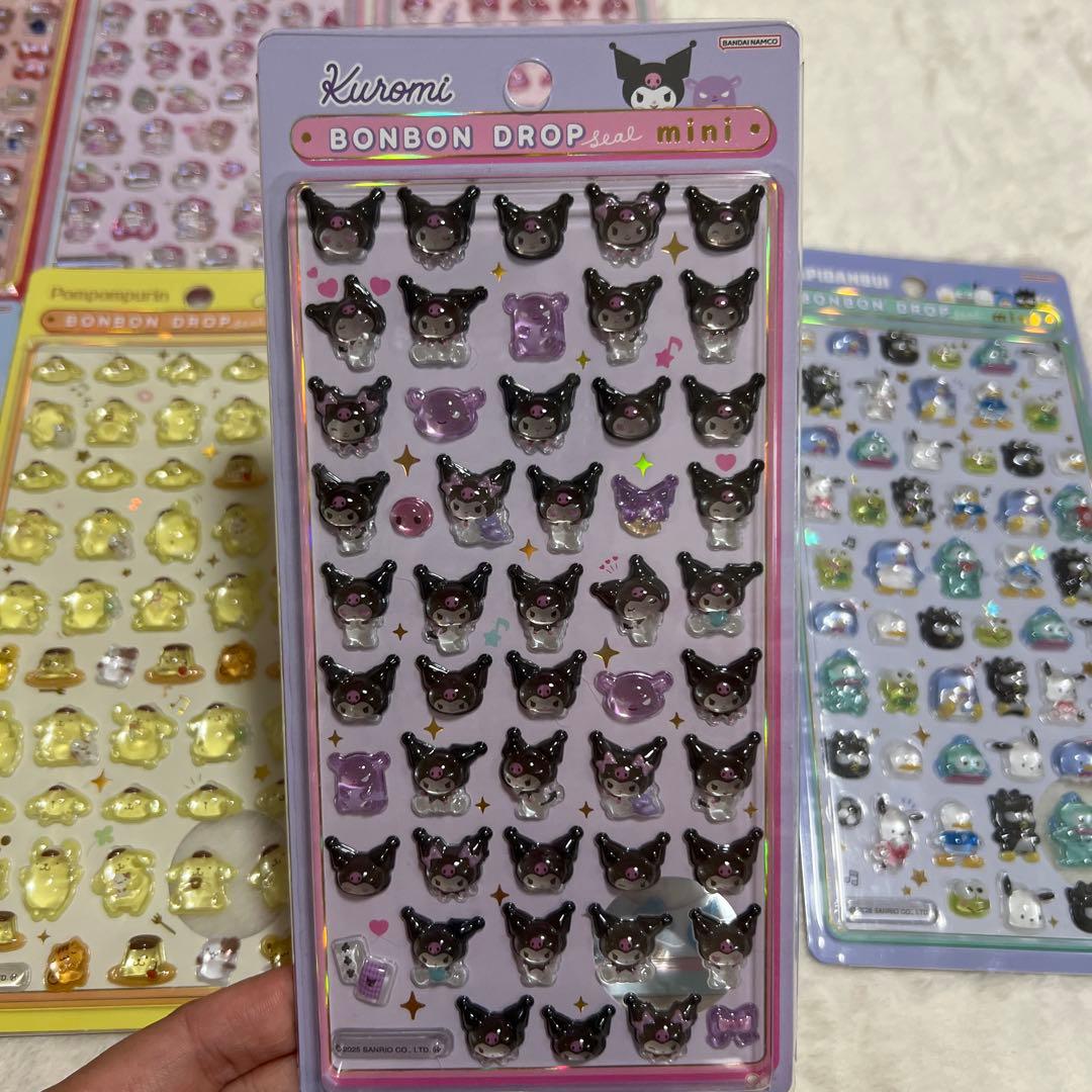 サンリオ・ボンボンドロップシールセット ミニ 8枚　値下げ可能