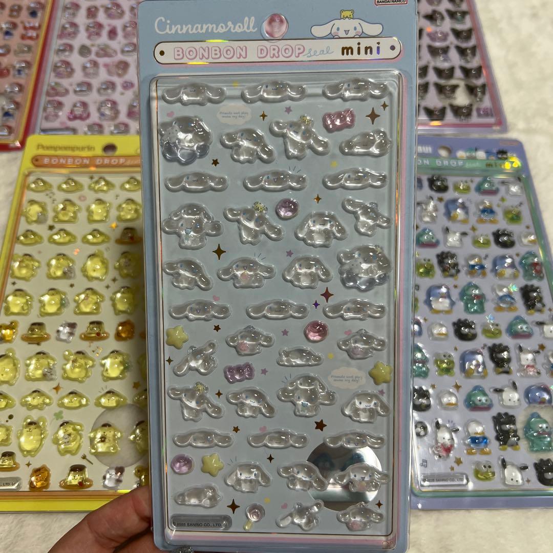 サンリオ・ボンボンドロップシールセット ミニ 8枚　値下げ可能