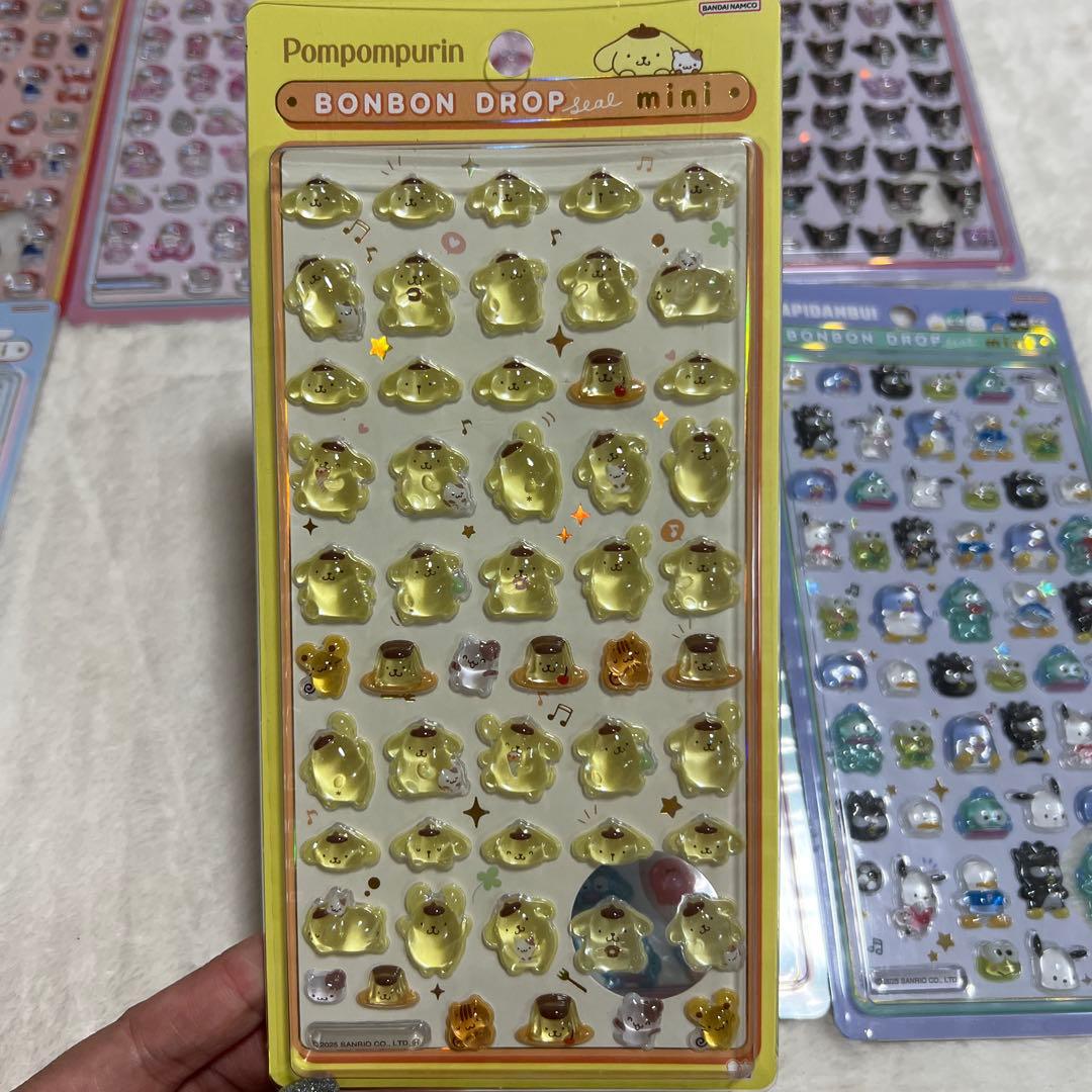 サンリオ・ボンボンドロップシールセット ミニ 8枚　値下げ可能