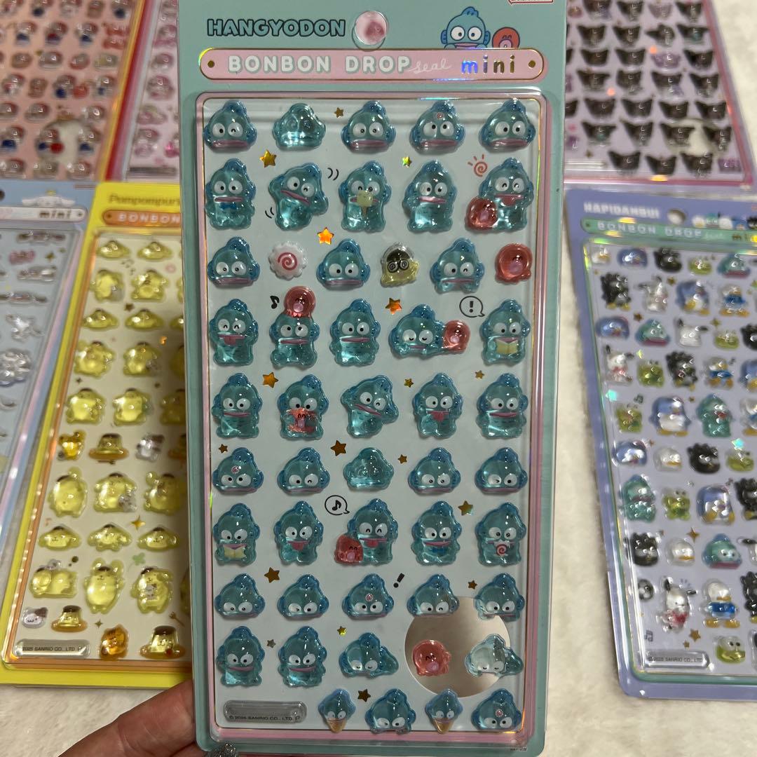 サンリオ・ボンボンドロップシールセット ミニ 8枚　値下げ可能
