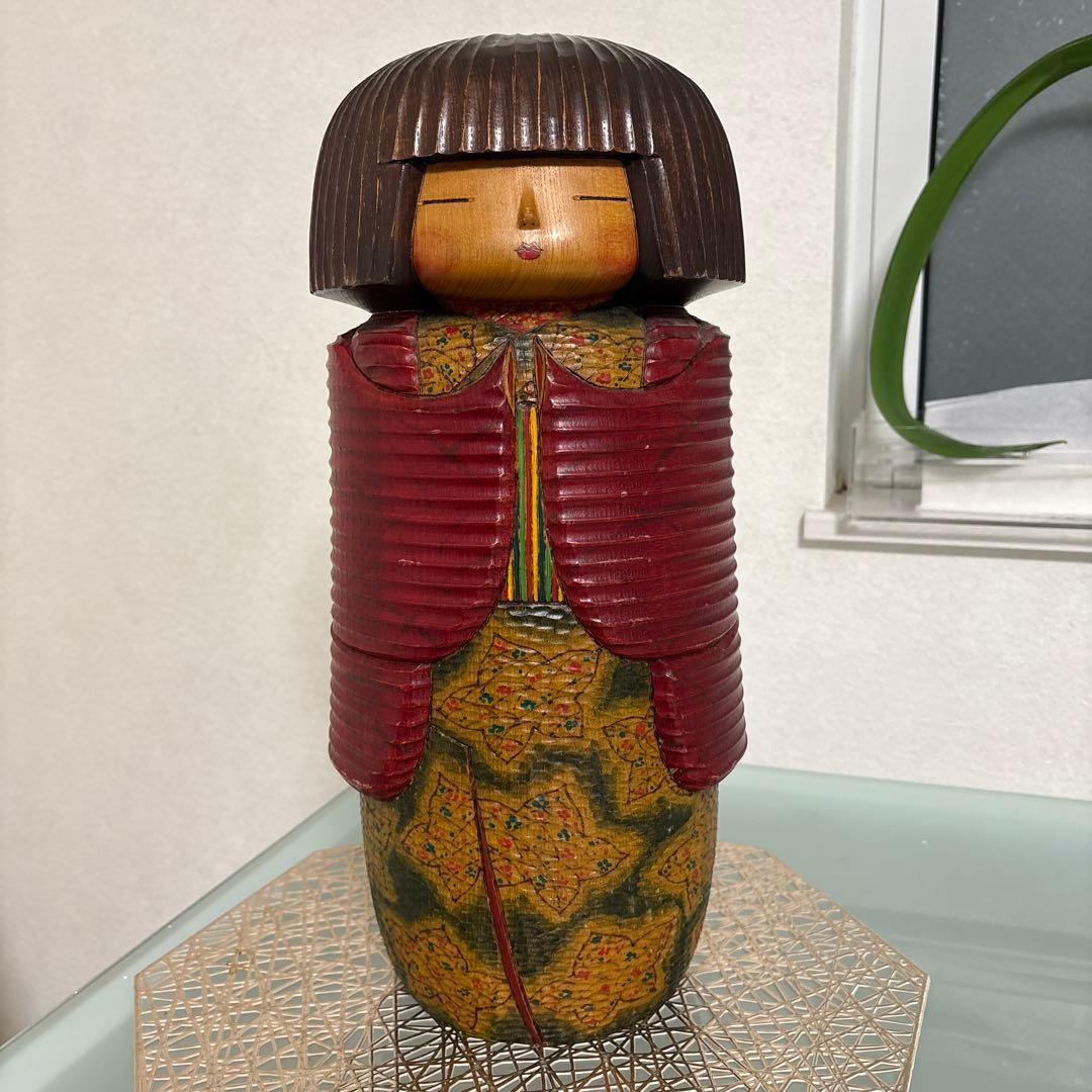 創作こけし 草紅葉 加藤竜雄作