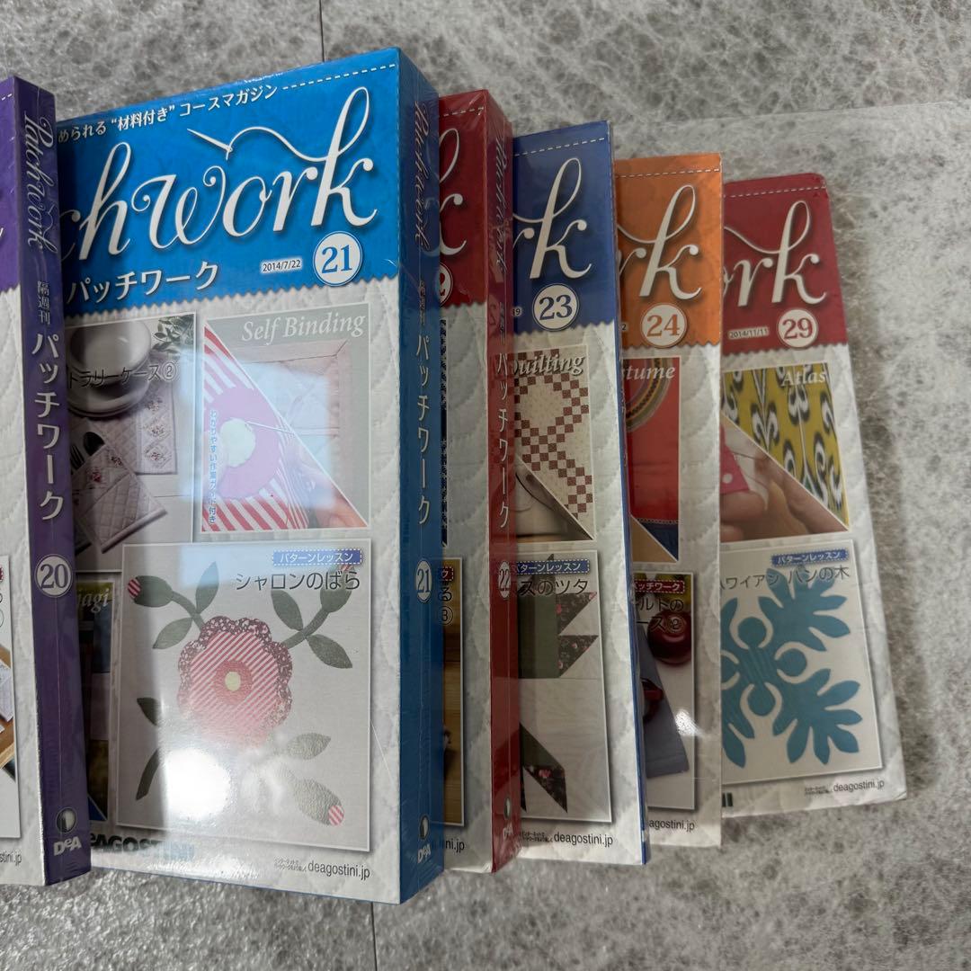 未開封 ディアゴスティーニ パッチワーク 5〜24号 29〜42号 48〜65号