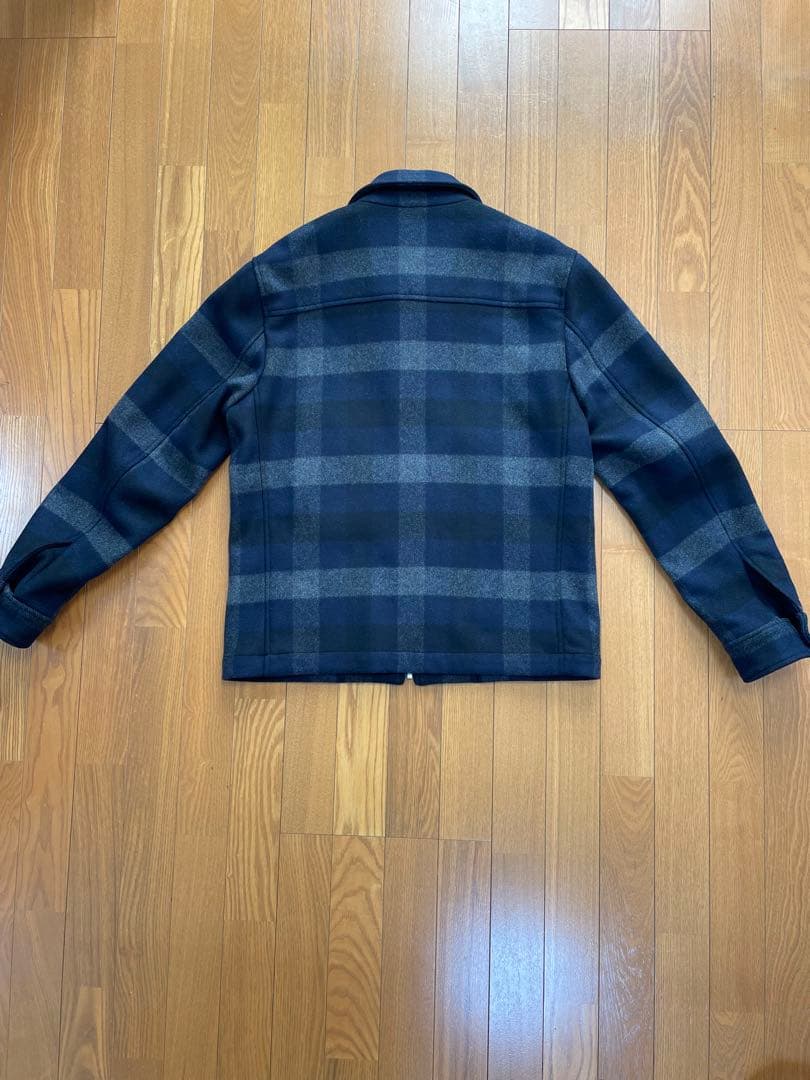 Theory メルトンウールブルゾンモザイクチェック　Lサイズ