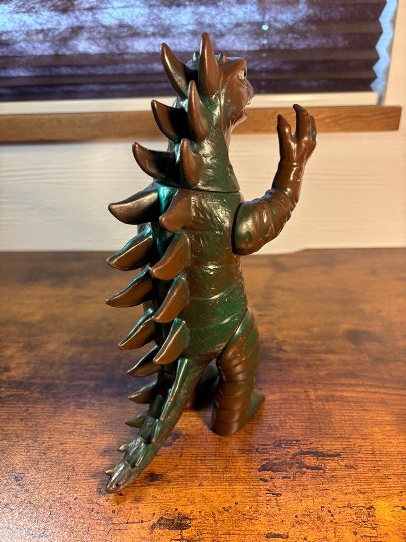 流星人間ゾーン　バルガラス　当時物　ソフビ　オレンジ製　ブルマァク　マルサン