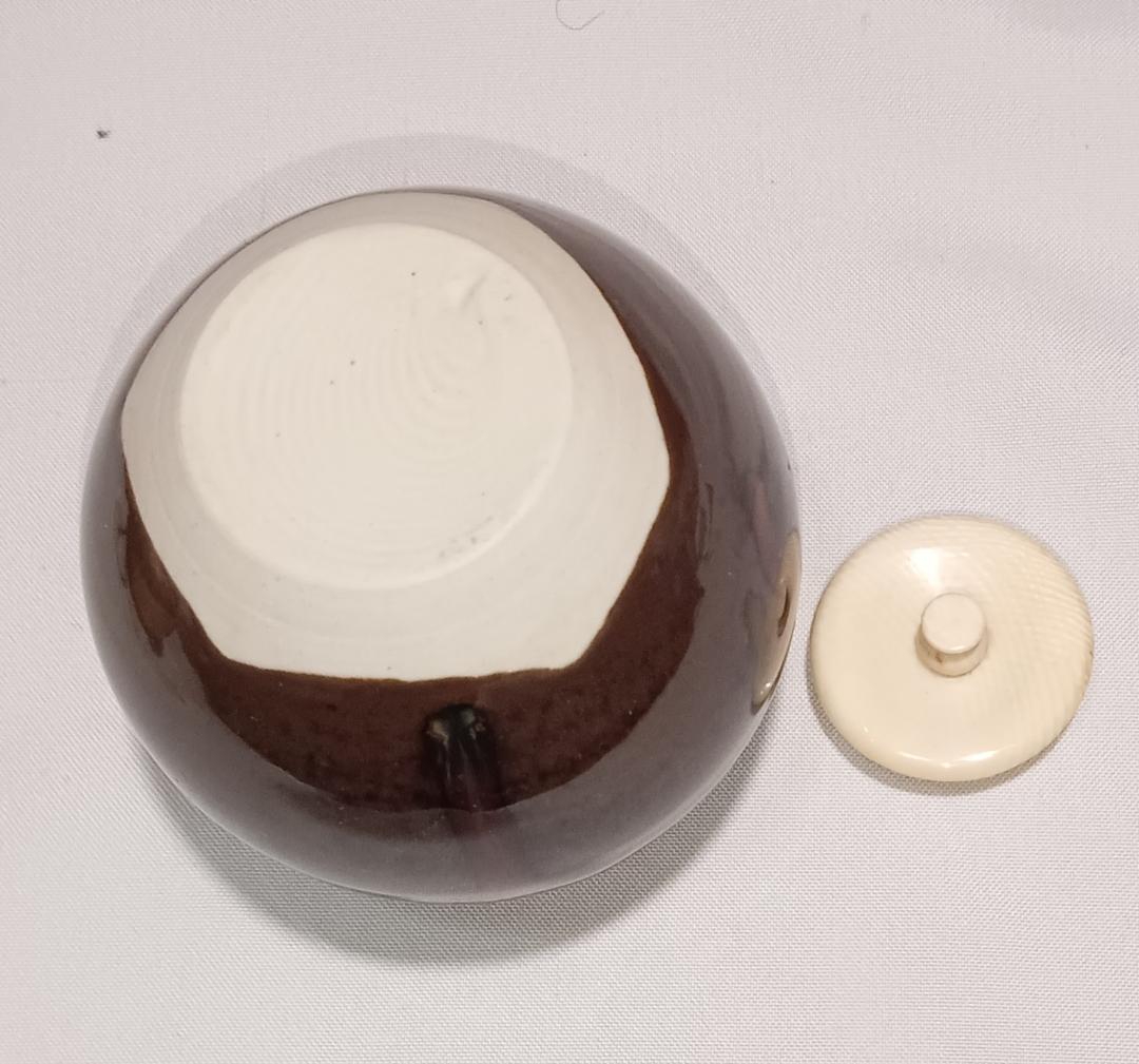 茶道具　京都洛東　桶谷定一作　文琳茶入　牡丹唐草金襴仕覆　美品！！