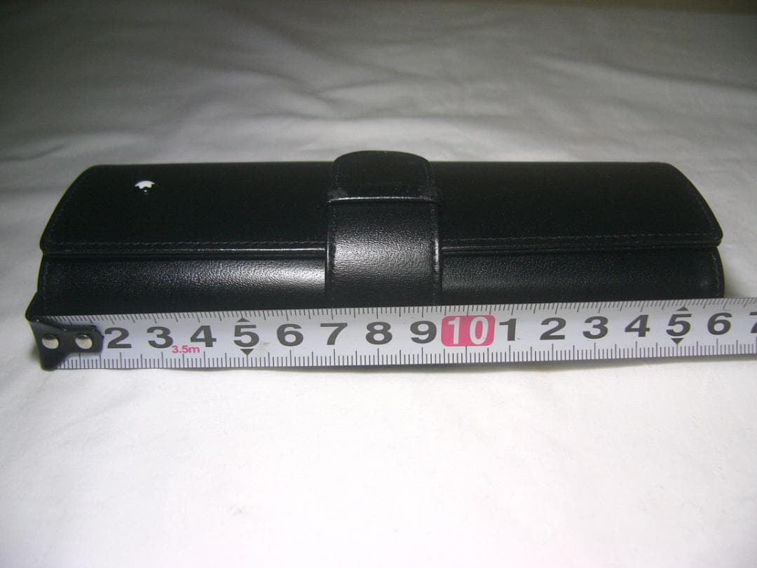 モンブラン レザーペンケース 3本挿し 本革 ブラック 万年筆ボールペン入れ