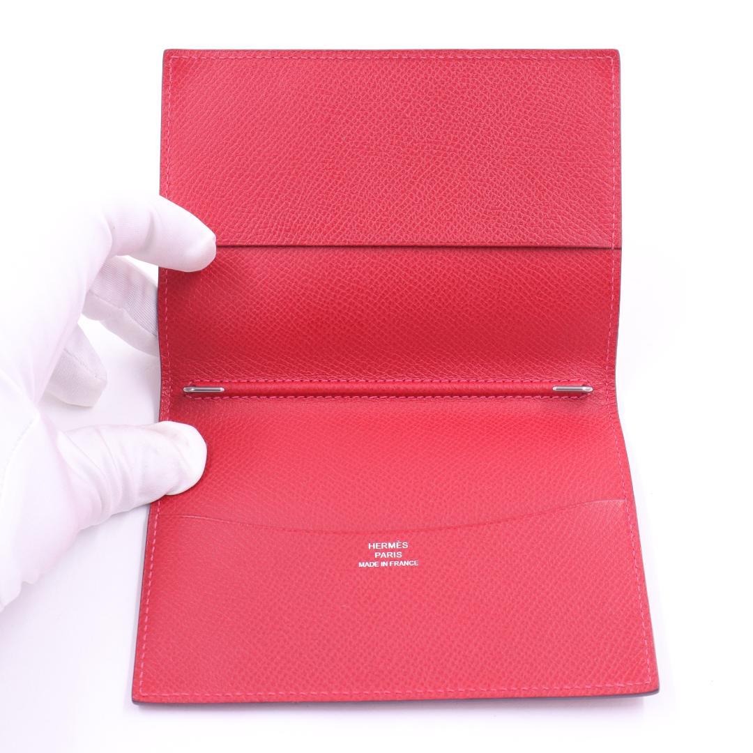 HERMES エルメス アジャンダGM 手帳・パスポートケース可 レッド □R
