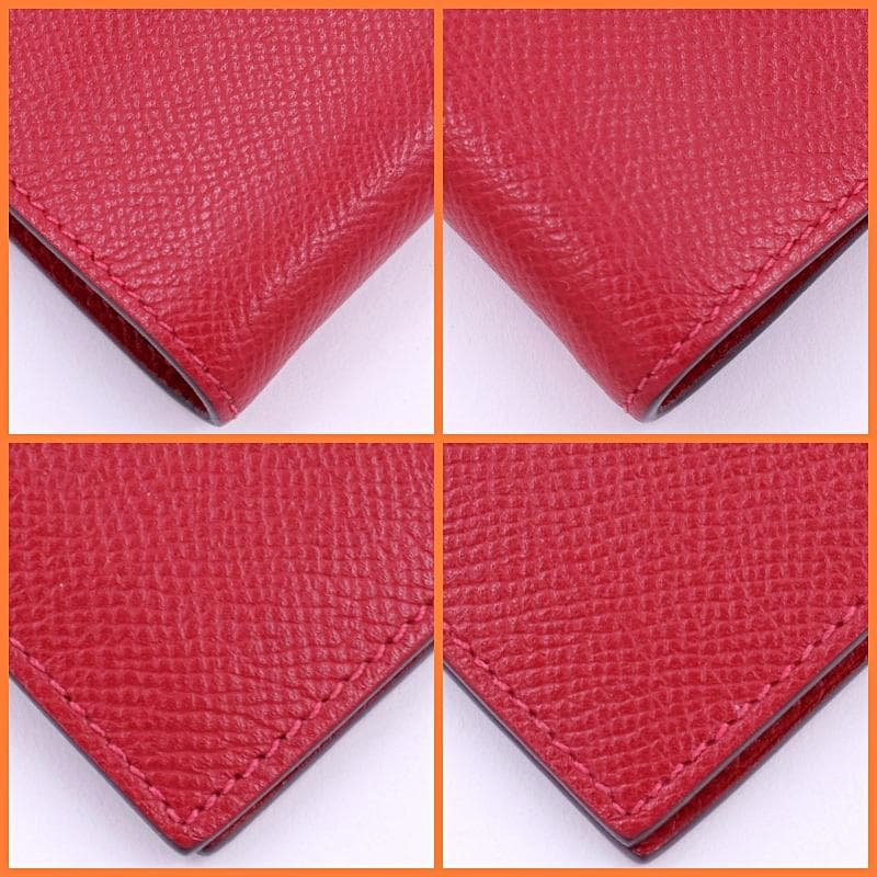 HERMES エルメス アジャンダGM 手帳・パスポートケース可 レッド □R