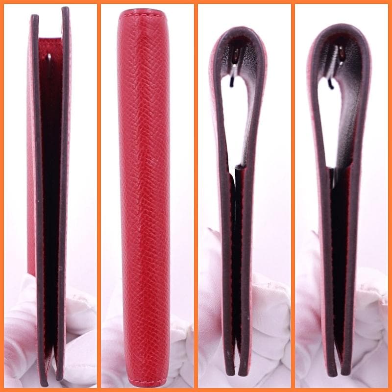 HERMES エルメス アジャンダGM 手帳・パスポートケース可 レッド □R