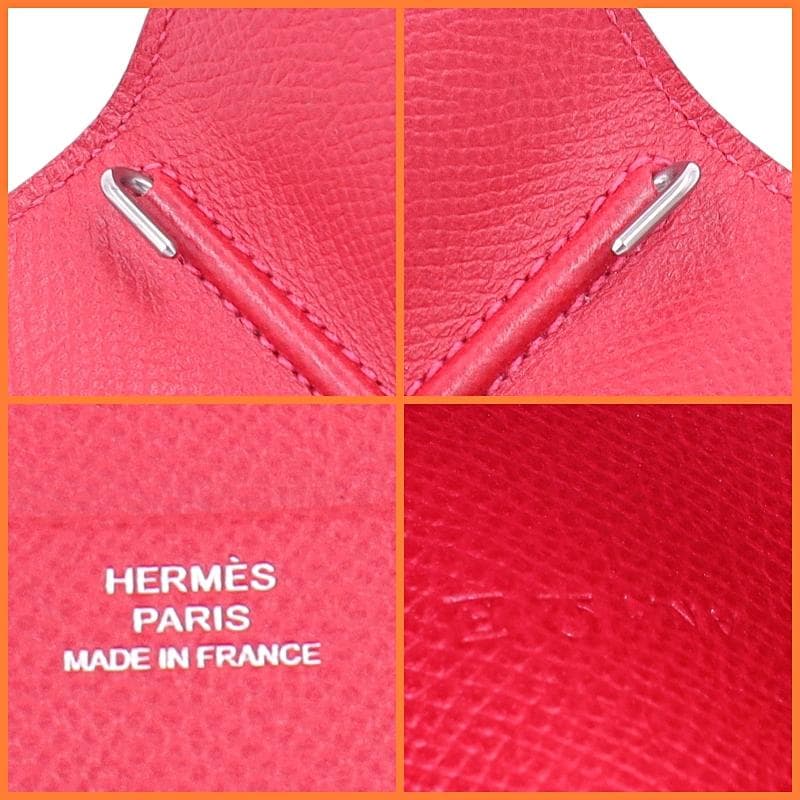 HERMES エルメス アジャンダGM 手帳・パスポートケース可 レッド □R