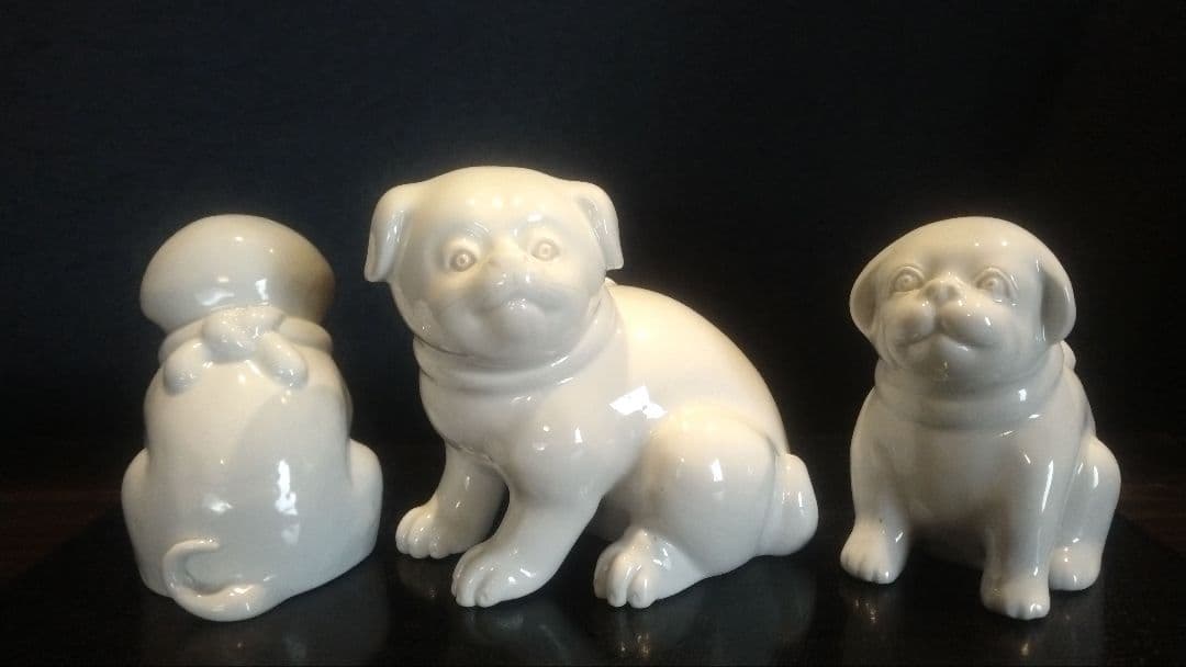 海を渡り、英国で百年以上座り続けた仔犬！明治期 平戸焼 招き猫ネコ古伊万里九谷