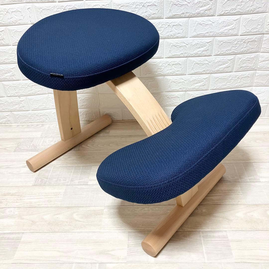 極美品　別売カバー付　バランスイージー　balance easy 紺　ネイビー