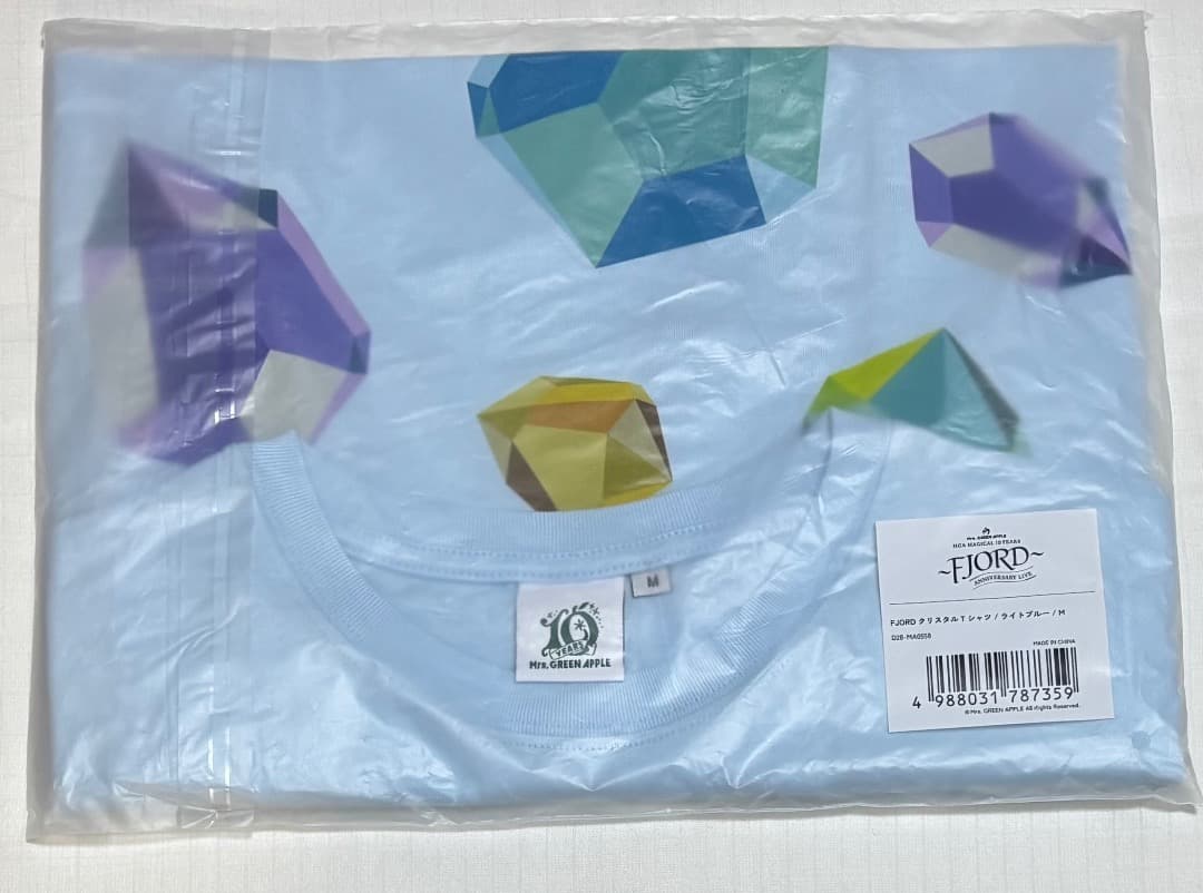 【ラスト】ミセスグリーンアップル　フィヨルド　クリスタルTシャツ/ ライトブルー