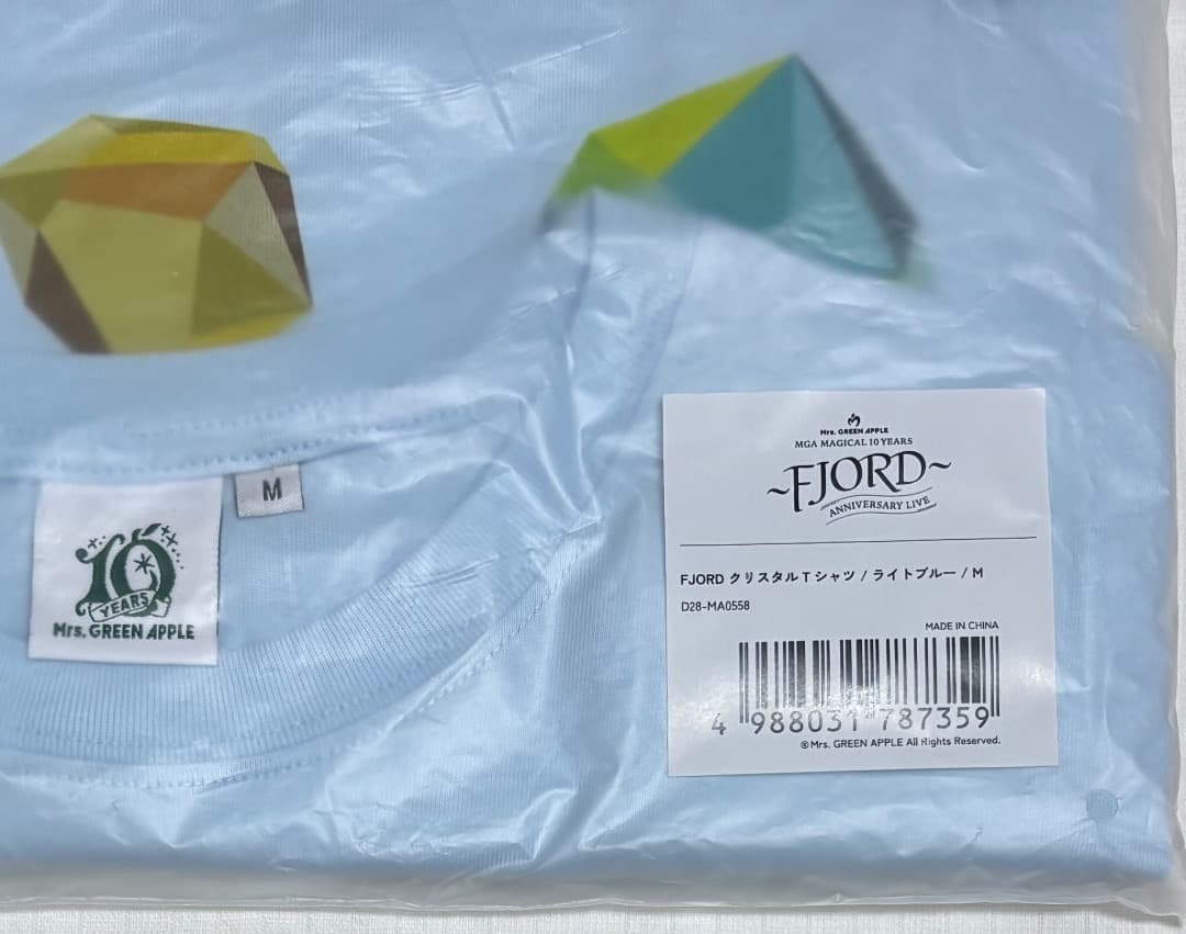 【ラスト】ミセスグリーンアップル　フィヨルド　クリスタルTシャツ/ ライトブルー