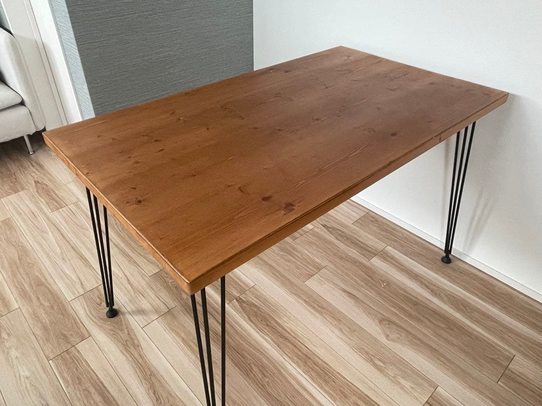 【幅120cm】LOWYA ダイニングテーブル 天然木 ヴィンテージ風【送料込】