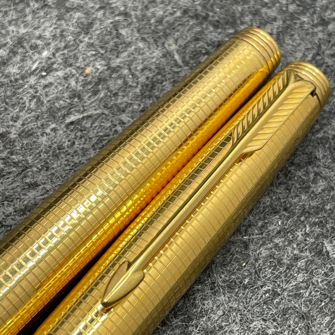 ☆PE421□パーカー75 万年筆 14KG.F. シズレ 箱付き