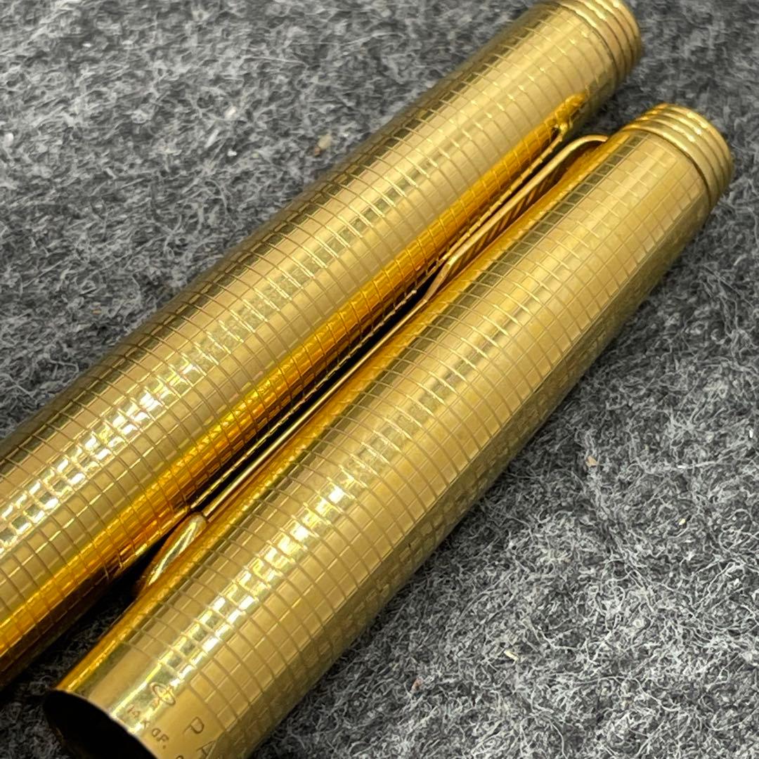 ☆PE421□パーカー75 万年筆 14KG.F. シズレ 箱付き