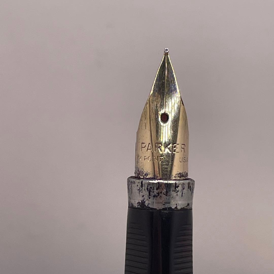 ☆PE421□パーカー75 万年筆 14KG.F. シズレ 箱付き