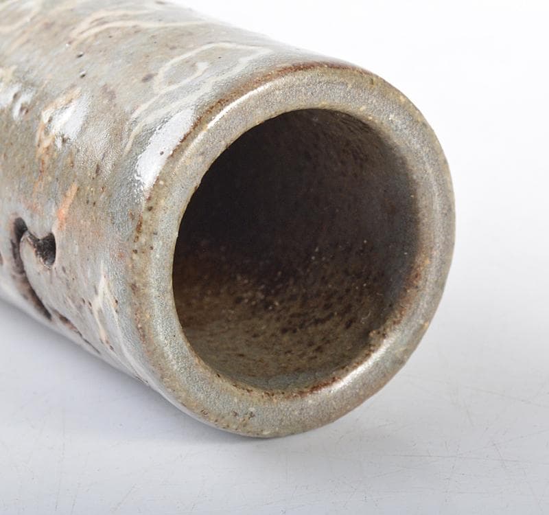 煎茶道具　青木木米　聾米造　象嵌雲鶴文　茶巾筒　時代箱 M　R4301