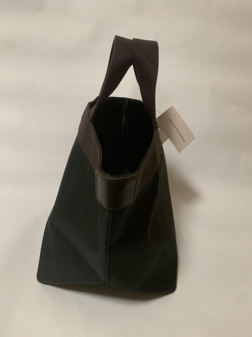 エルベシャプリエ 707c ノワール　ブラック舟形 トートバッグ Mサイズ