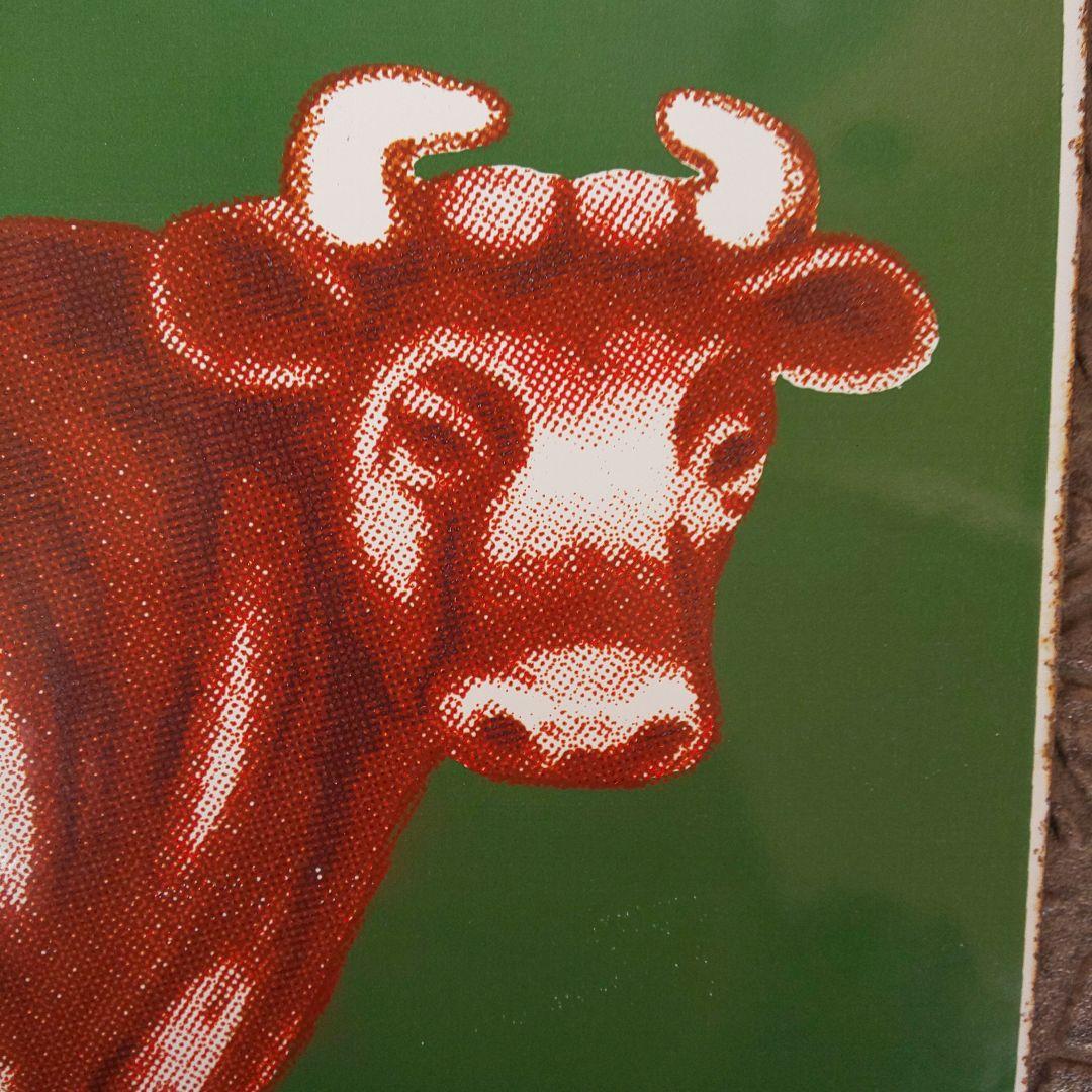 ホーロー(琺瑯)看板 ノザキのコンビーフ 両面 昭和レトロ