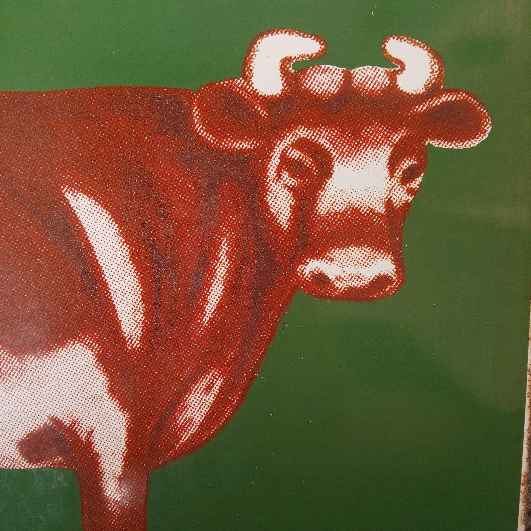 ホーロー(琺瑯)看板 ノザキのコンビーフ 両面 昭和レトロ