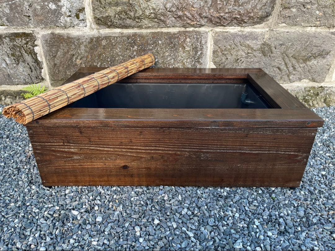 【新品】60Lトロ舟と木枠のセット　めだか飼育ケース　ビオトープ