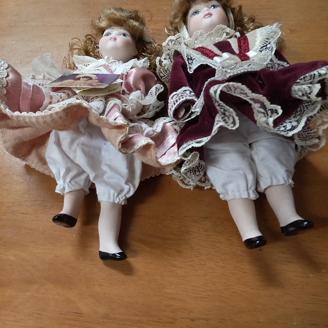 人形　2体　イタリア製　ドール　ヴィンテージ　西洋人形　ビスクドール