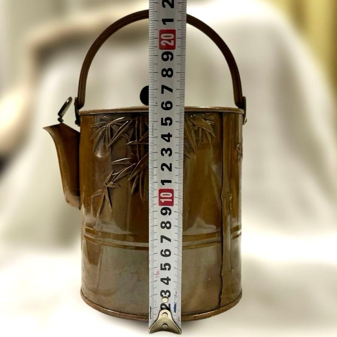 J-49 水注やかん　水次やかん　銅製　薬缶　茶道具　古道具　美術品　工芸品