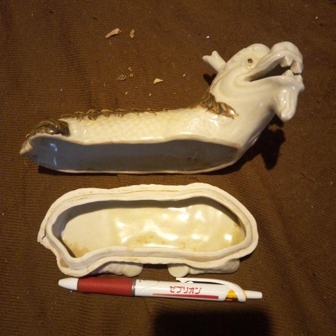 中国陶磁器　磁州窯　獣　香合