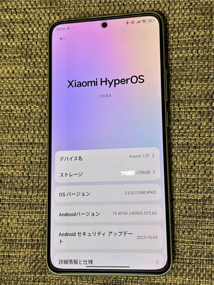 Xiaomi 13T ミントグリーン 本体　256GB
