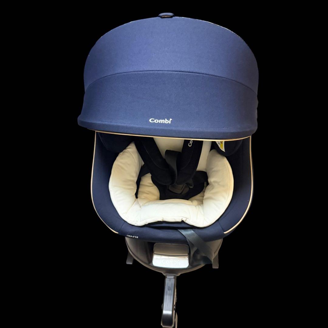 【美品】コンビ クルムーヴ スマート ISOFIX エッグショック ネイビー