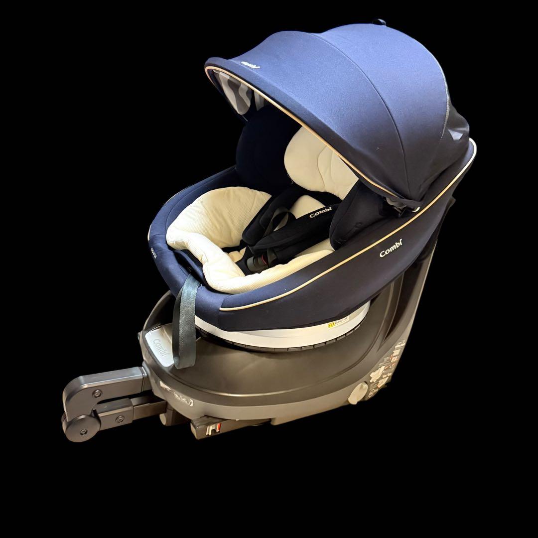 【美品】コンビ クルムーヴ スマート ISOFIX エッグショック ネイビー