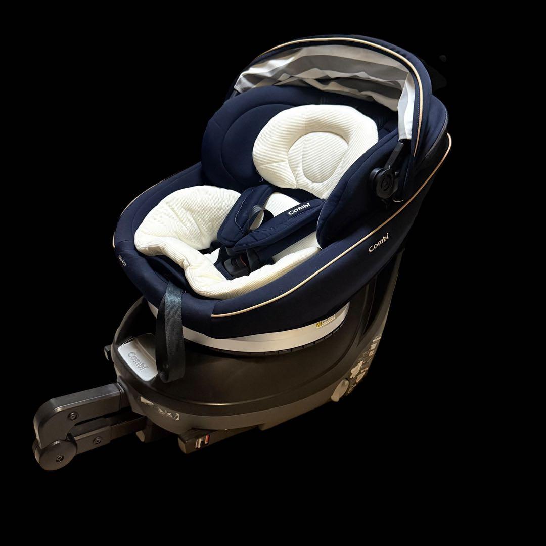 【美品】コンビ クルムーヴ スマート ISOFIX エッグショック ネイビー