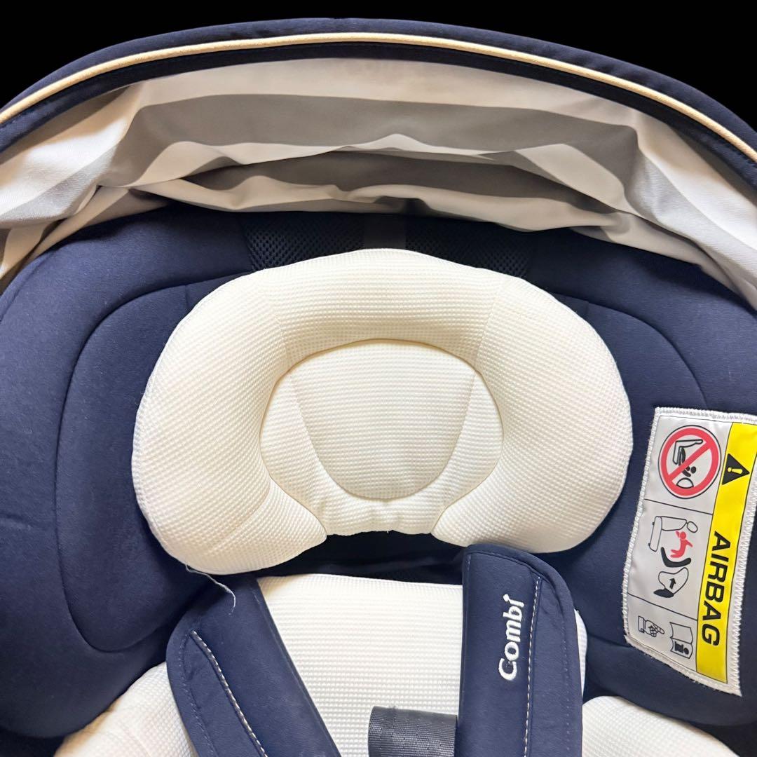 【美品】コンビ クルムーヴ スマート ISOFIX エッグショック ネイビー