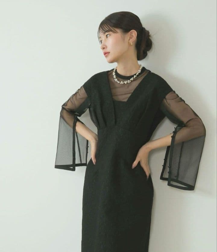 N*a様 kana ジャガード ワンピース チュール トップス セット