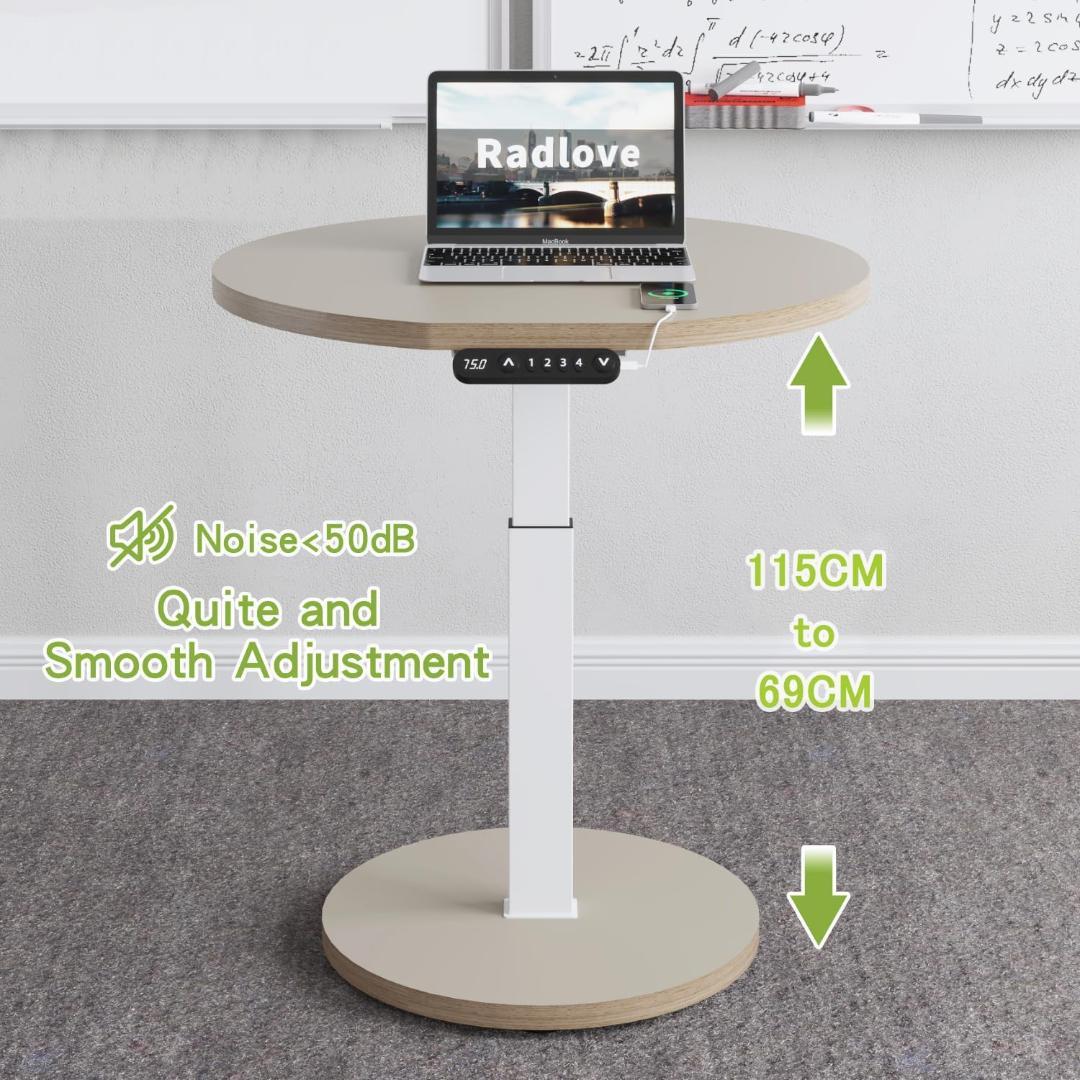 Radlove パソコンデスク 昇降デスク サイドテーブル 電動昇降式デスク