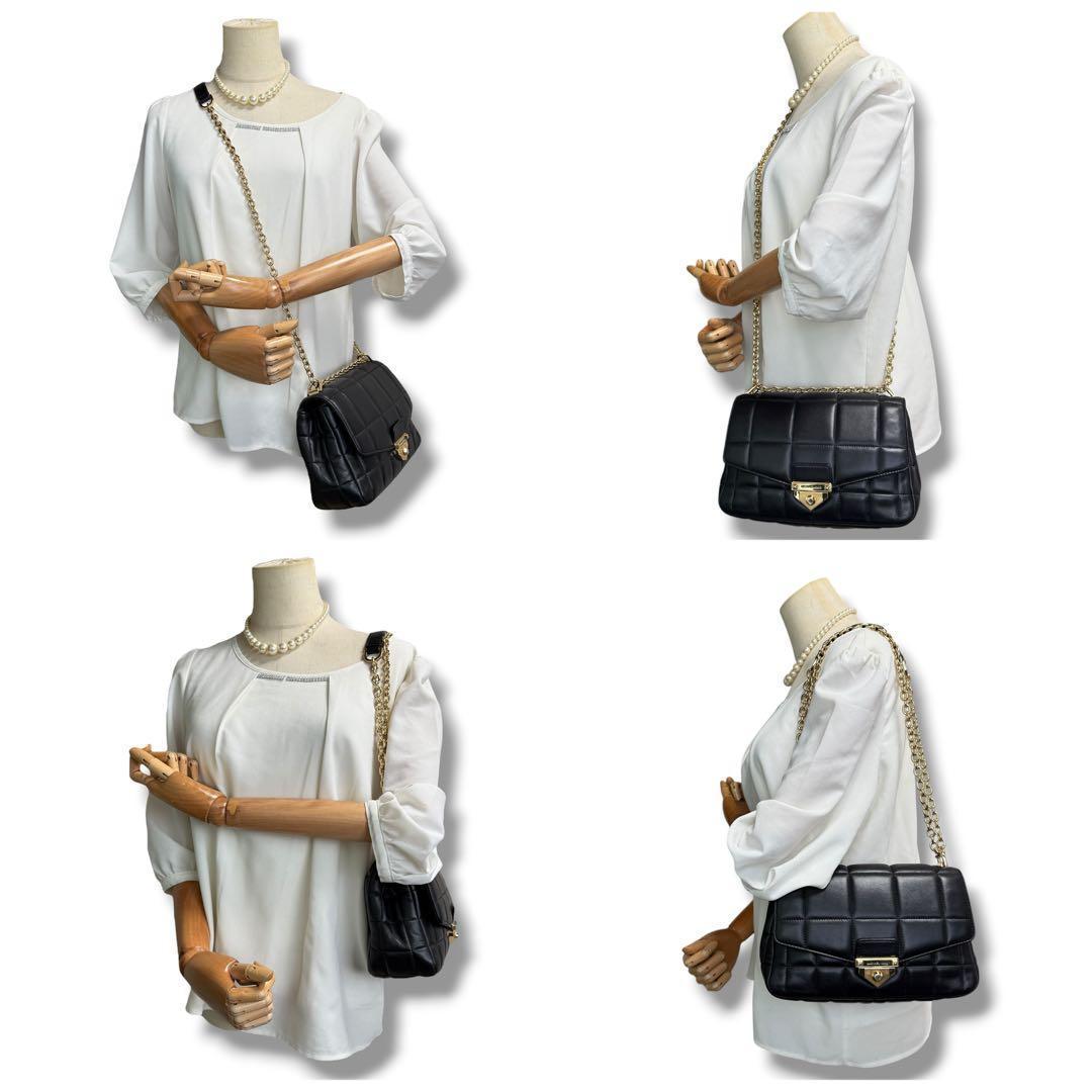 《極美品》マイケルコース チェーン ショルダーバッグ キルティング レザー