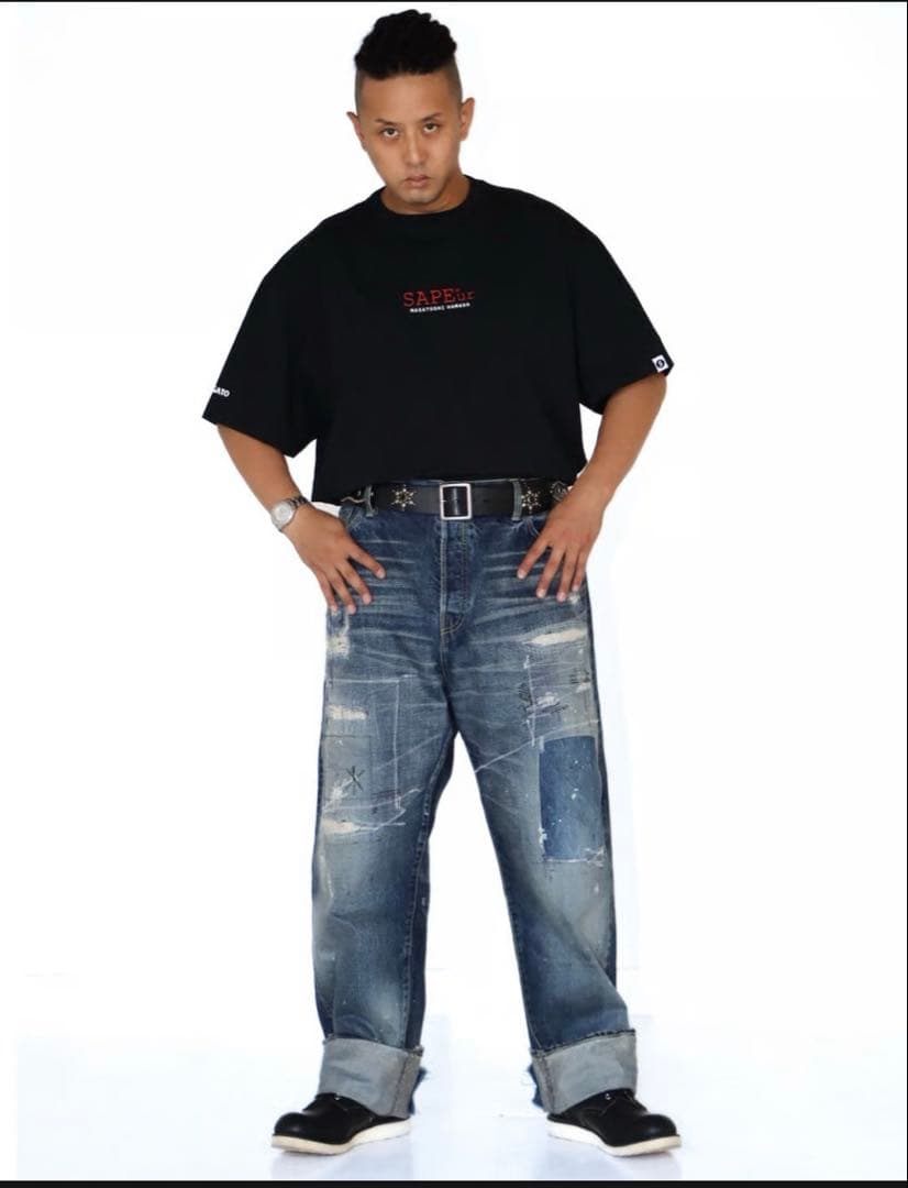 SAPEur LEGEND SMILE HEAD S/S TEE ブラックXXL