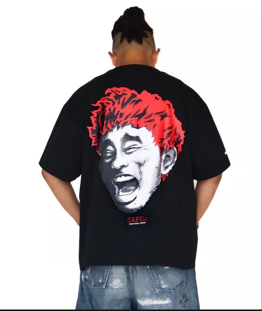 SAPEur LEGEND SMILE HEAD S/S TEE ブラックXXL