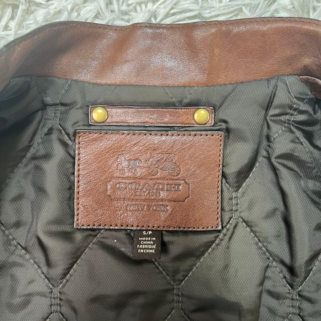 コーチ COACH ライダース シングルライダース 羊革 シープスキン S