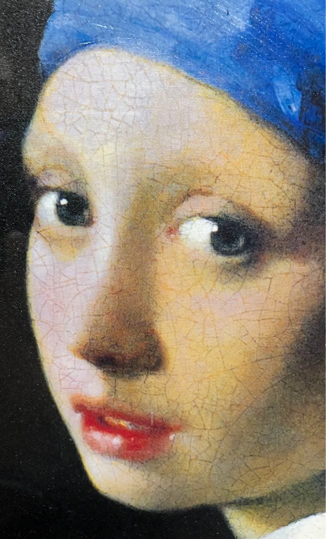 フェルメール　真珠の耳飾りの少女　額付き立体複製画